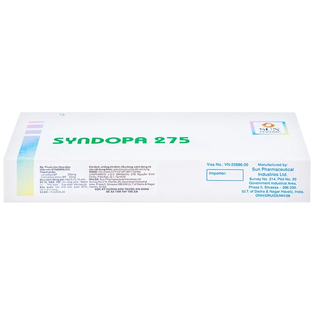 Thuốc Syndopa 275mg Sun Pharma điều trị triệu chứng bệnh parkinson (50 viên)