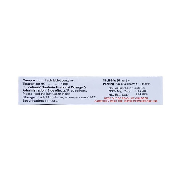 Thuốc Talroma 100mg  Korea Prime Pharma giảm đau do co thắt trong rối loạn trương lực cơ trơn hệ tiêu hóa (30 viên)