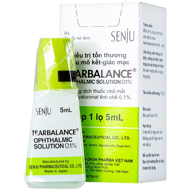 Thuốc nhỏ mắt Tearbalance 0.1% Senju điều trị tổn thương biểu mô kết giác mạc (5ml)
