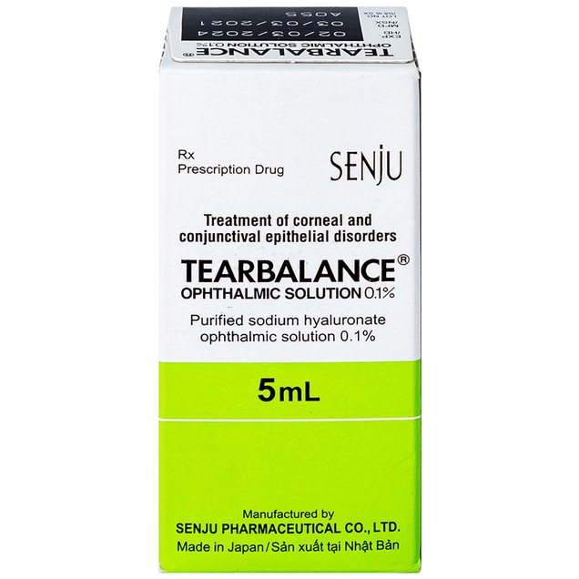 Thuốc nhỏ mắt Tearbalance 0.1% Senju điều trị tổn thương biểu mô kết giác mạc (5ml)