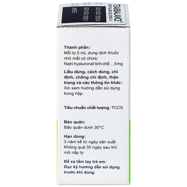 Thuốc nhỏ mắt Tearbalance 0.1% Senju điều trị tổn thương biểu mô kết giác mạc (5ml)