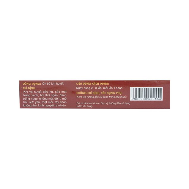 Thuốc Thập Toàn Đại Bổ Traphaco bồi bổ khí huyết, trị suy nhược cơ thể (10 viên)