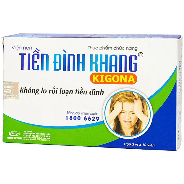 Viên uống Tiền Đình Khang Kigona Eloge hỗ trợ lưu thông máu, giảm rối loạn tiền đình (30 viên)