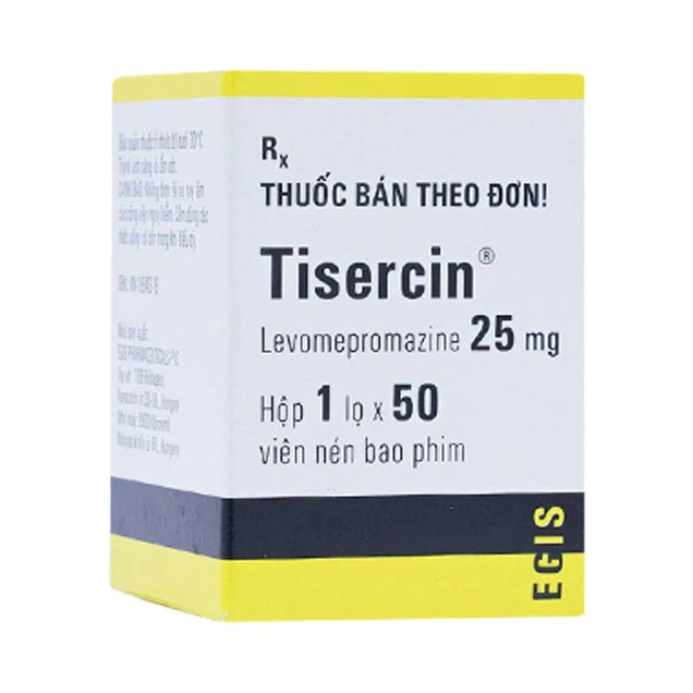 Thuốc Tisercin 25mg Egis điều trị rối loạn tâm thần (50 viên)