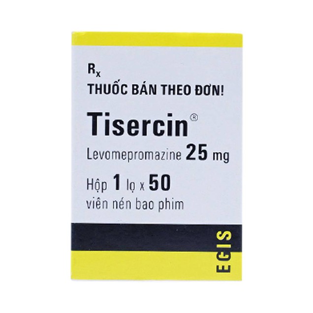 Thuốc Tisercin 25mg Egis điều trị rối loạn tâm thần (50 viên)