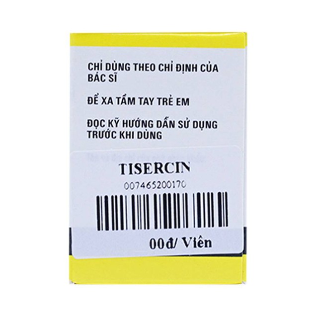 Thuốc Tisercin 25mg Egis điều trị rối loạn tâm thần (50 viên)