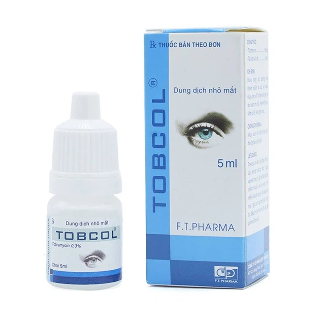 Thuốc nhỏ mắt Tobcol Dược 3-2 điều trị nhiễm khuẩn (5ml)