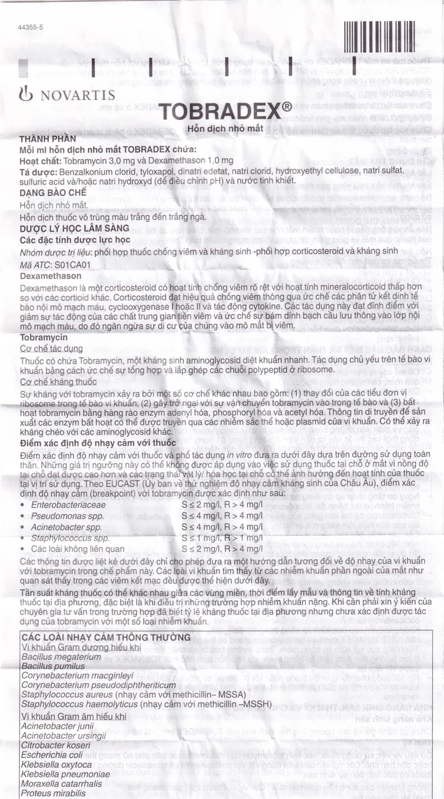 Thuốc nhỏ mắt TobraDex Alcon điều trị tình trạng viêm ở mắt (5ml)