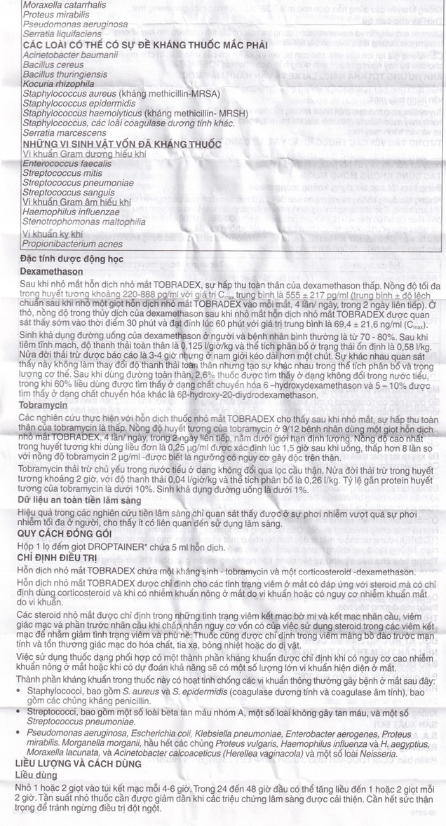 Thuốc nhỏ mắt TobraDex Alcon điều trị tình trạng viêm ở mắt (5ml)