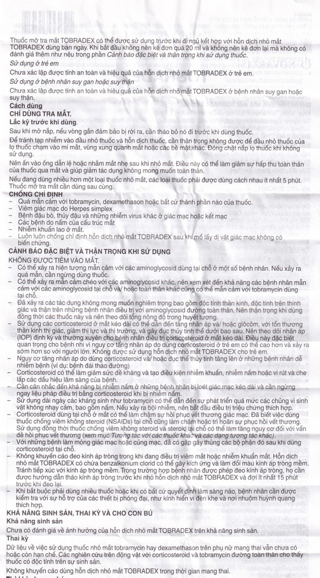 Thuốc nhỏ mắt TobraDex Alcon điều trị tình trạng viêm ở mắt (5ml)