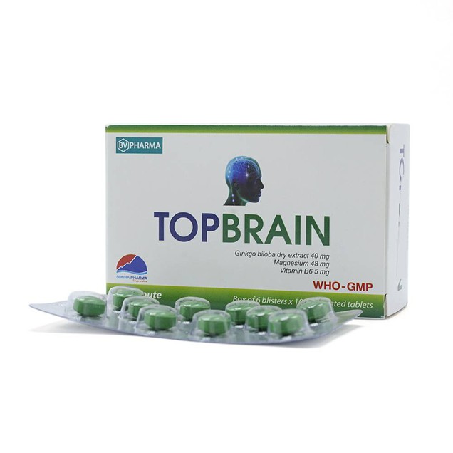 Thuốc Topbrain BV Pharma điều trị rối loạn tuần hoàn não (6 vỉ x 10 viên)
