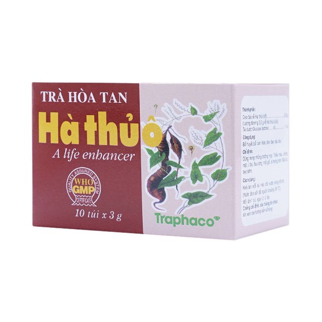 Trà hòa tan Hà Thủ Ô Traphaco giúp bổ huyết, bổ can thận (3g x 10 gói)