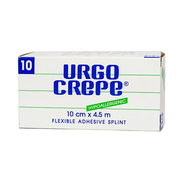 Băng keo lụa Urgo Crepe có độ dính lâu, dùng để băng các vết thương ngoài da (10cm x 4.5m)