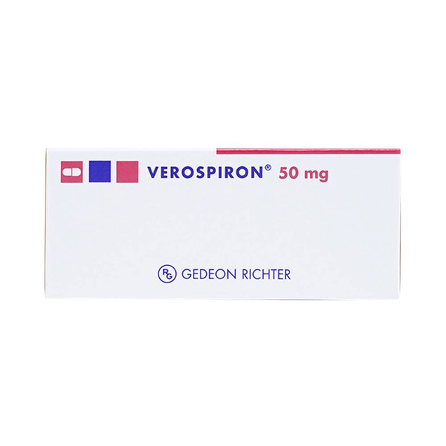 Thuốc Verospiron 50mg Gadeon điều trị tăng huyết áp (3 vỉ x 10 viên)