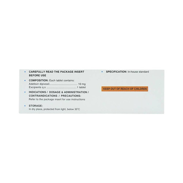 Thuốc Virzaf 10mg Đạt Vi Phú điều trị viêm gan B mạn tính (4 vỉ x 7 viên)