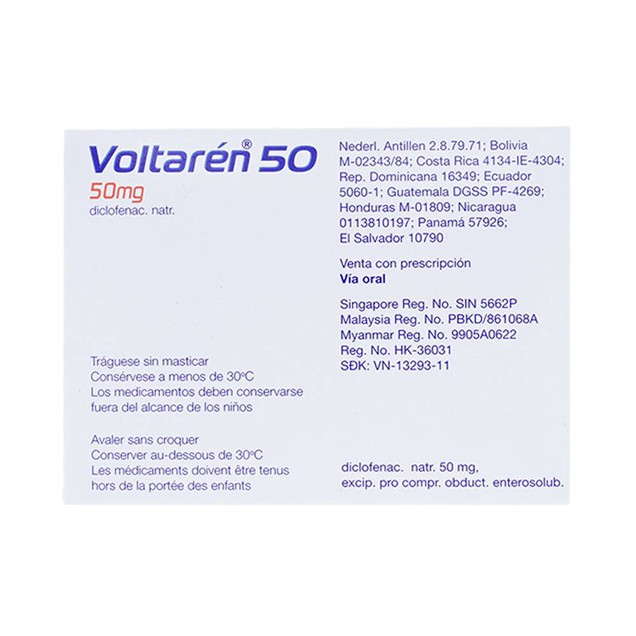 Thuốc Voltaren 50mg Novartis điều trị viêm khớp dạng thấp, gout (100 viên)