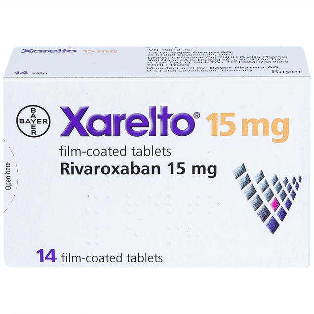 Thuốc Xarelto 15mg Bayer điều trị dự phòng đột quỵ (14 viên)
