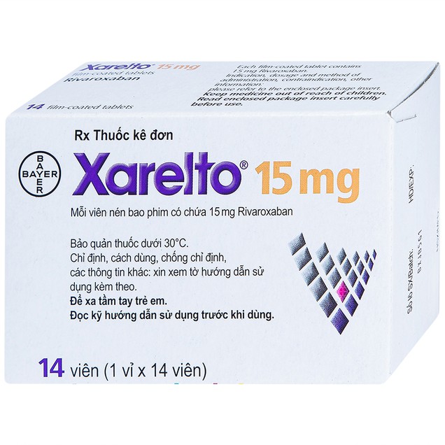 Thuốc Xarelto 15mg Bayer điều trị dự phòng đột quỵ (14 viên)