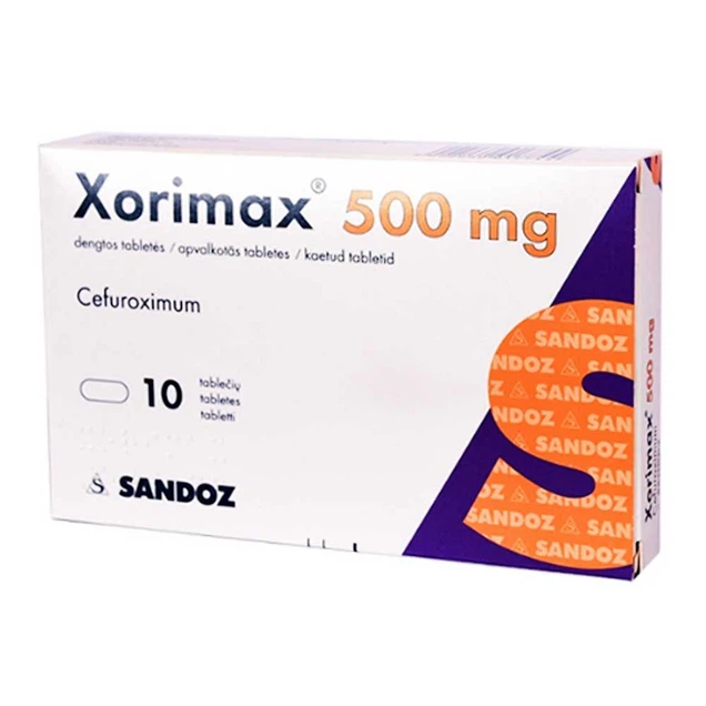 Thuốc Xorimax 500mg Sandoz điều trị viêm amidan và viêm họng (10 viên)