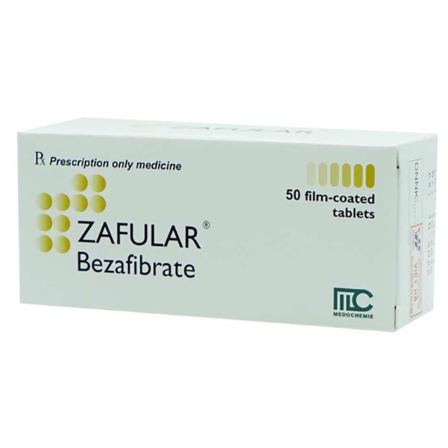 Thuốc Zafular Medochemie điều trị tăng lipid máu (5 vỉ x 10 viên)