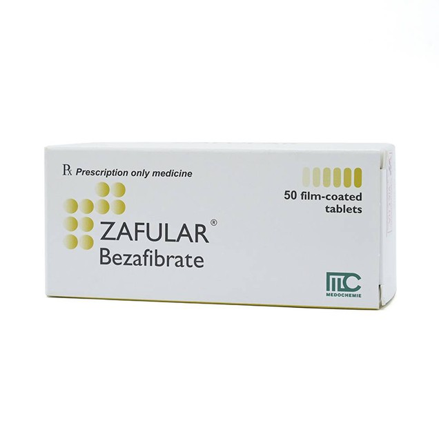 Thuốc Zafular Medochemie điều trị tăng lipid máu (5 vỉ x 10 viên)