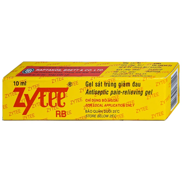 Gel Zytee RB Raptakos sát khuẩn, giảm đau răng, nhiệt miệng (10ml)