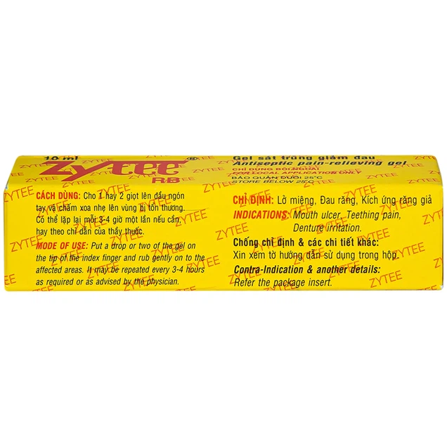 Gel Zytee RB Raptakos sát khuẩn, giảm đau răng, nhiệt miệng (10ml)
