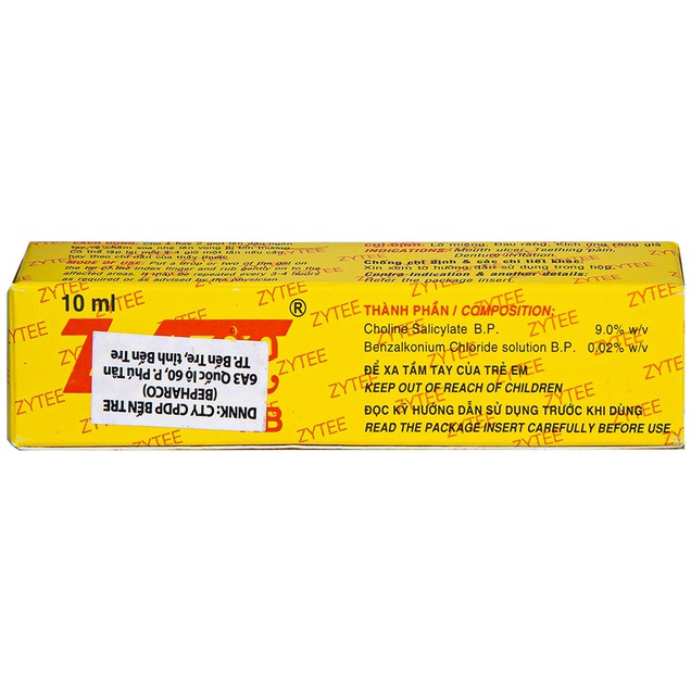 Gel Zytee RB Raptakos sát khuẩn, giảm đau răng, nhiệt miệng (10ml)
