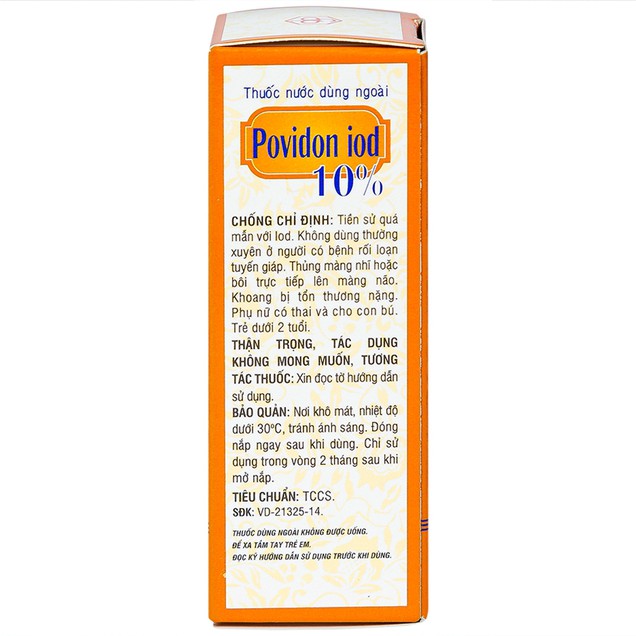 Thuốc nước Povidon Iod 10% OPC sát khuẩn vết thương, bề mặt da (20ml)
