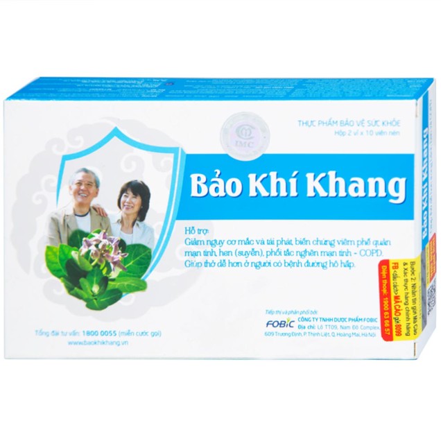 Viên uống Bảo Khí Khang IMC hỗ trợ giảm họ, khạc đờm, khó thở (20 viên)