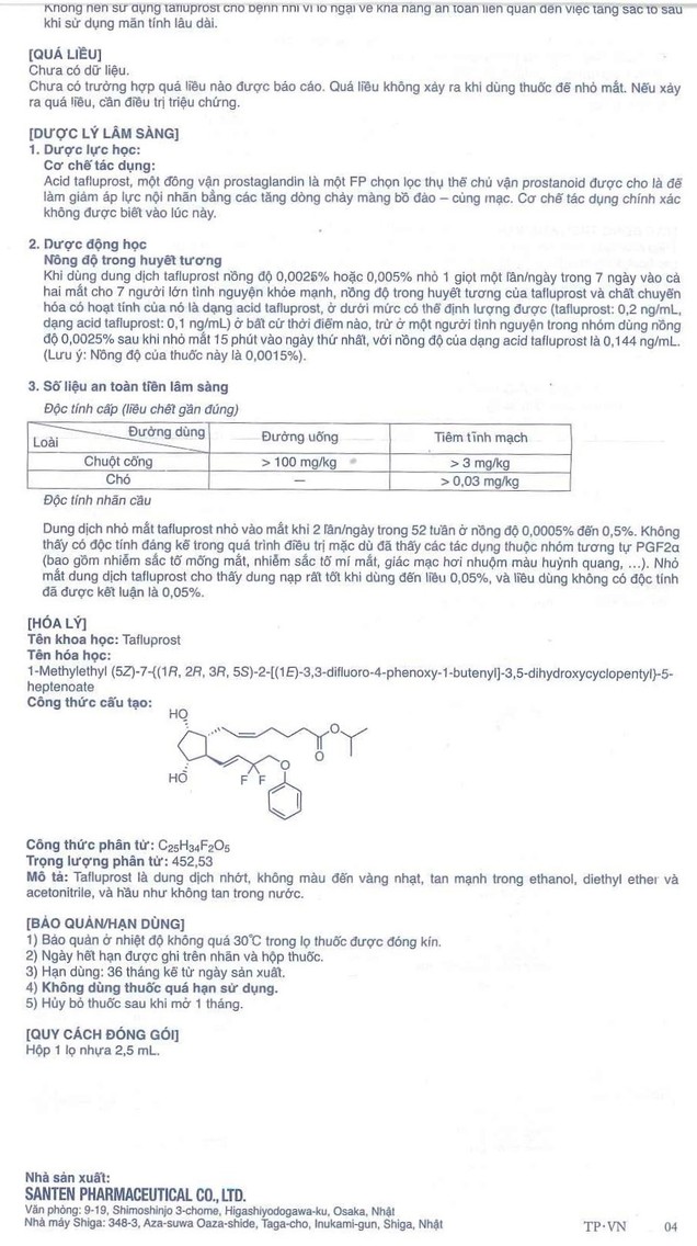 Thuốc nhỏ mắt Taflotan Ophthalmic hỗ trợ điều trị tăng nhãn áp (2.5ml)