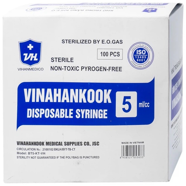 Bơm tiêm 5 Vinahankook (100 cái)
