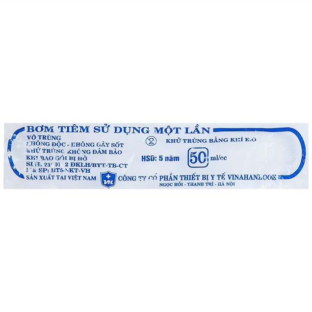 Bơm tiêm sử dụng 1 lần 50ml/cc Vinahankook (25 cái)