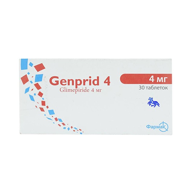 Thuốc Genprid 4mg Farmak điều trị đái tháo đường (3 vỉ x 10 viên)