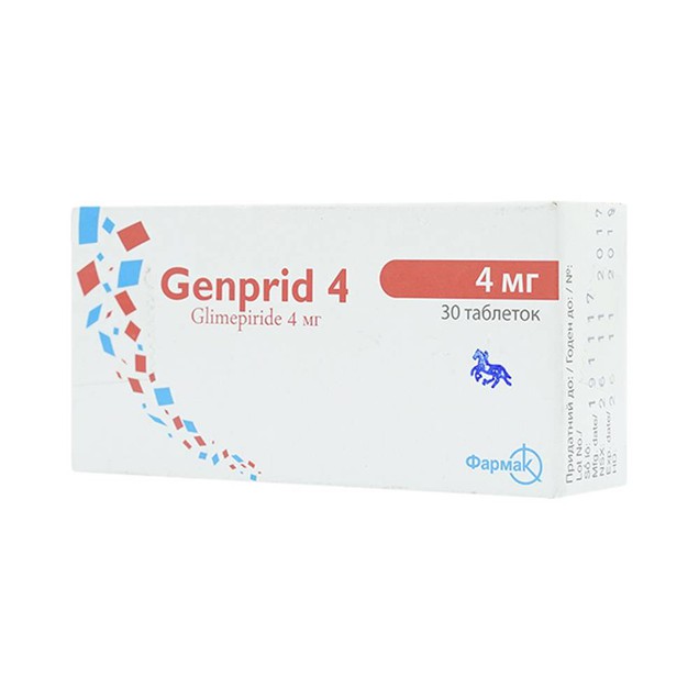 Thuốc Genprid 4mg Farmak điều trị đái tháo đường (3 vỉ x 10 viên)