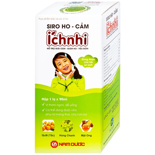 Siro Ho Cảm Ích Nhi Nam Dược hỗ trợ giải cảm, giảm ho, tiêu đờm (90ml)