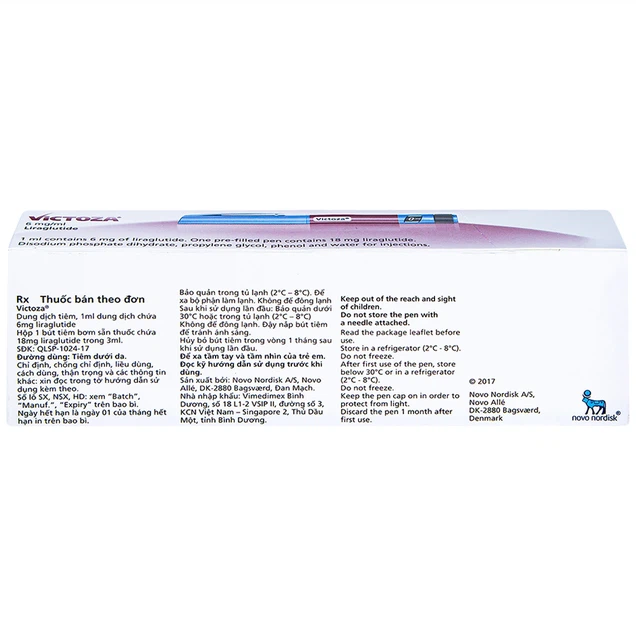 Bút tiêm Victoza 6mg/ml Novo Nordisk điều trị bệnh tiểu đường type 2 (1 bút)