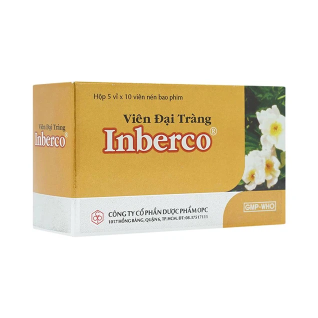Thuốc viên đại tràng Inberco OPC điều trị tiêu chảy, viêm đại tràng (50 viên)