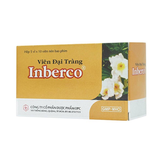 Thuốc viên đại tràng Inberco OPC điều trị tiêu chảy, viêm đại tràng (50 viên)