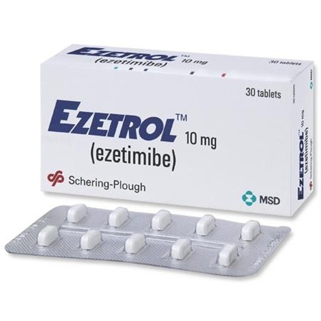 Thuốc Ezetrol 10mg MSD điều trị tăng cholesterol máu (3 vỉ x 10 viên)