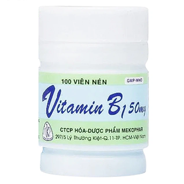 Thuốc Vitamin B1 50mg Mekophar hỗ trợ điều trị thiếu vitamin B1 (100 viên)