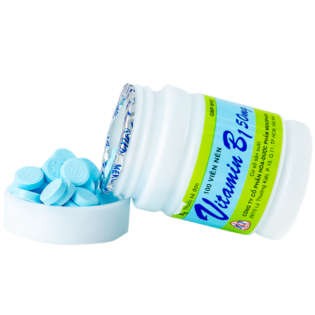 Thuốc Vitamin B1 50mg Mekophar hỗ trợ điều trị thiếu vitamin B1 (100 viên)