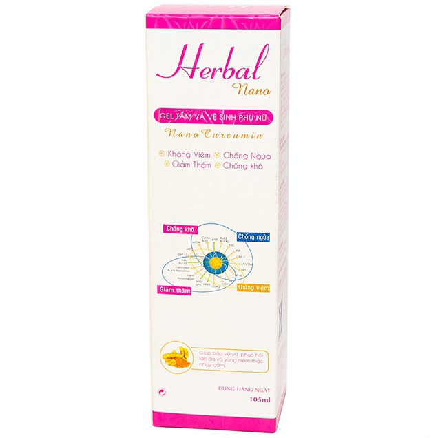 Gel tắm và vệ sinh phụ nữ Herbal Nano Vinapharma giúp vệ sinh vùng kín (105ml)