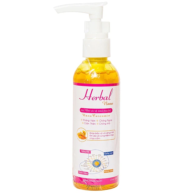 Gel tắm và vệ sinh phụ nữ Herbal Nano Vinapharma giúp vệ sinh vùng kín (105ml)
