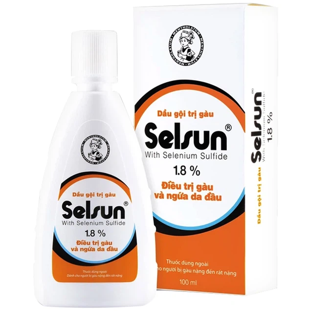 Dầu gội trị gàu Selsun 1,8% Rohto hỗ trợ điều trị gàu và ngứa da đầu (100ml)