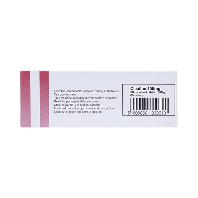 Thuốc Clealine 100mg Atlantic hỗ trợ điều trị triệu chứng trầm cảm (6 vỉ x 10 viên)