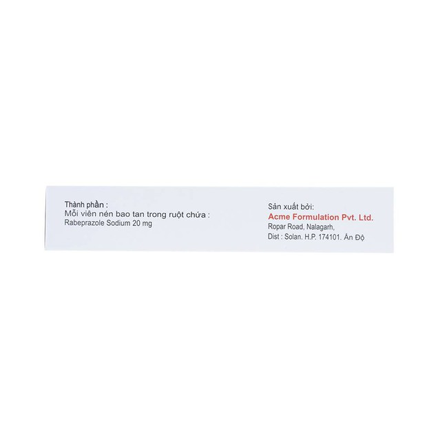 Thuốc Rabesime 20mg Acme điều trị trào ngược dạ dày, thực quản (30 viên)