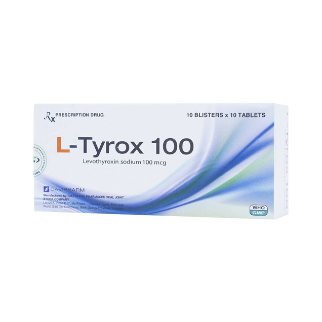Thuốc L-Tyrox 100mcg Đạt Vi Phú điều trị hội chứng suy giáp (10 vỉ x 10 viên)