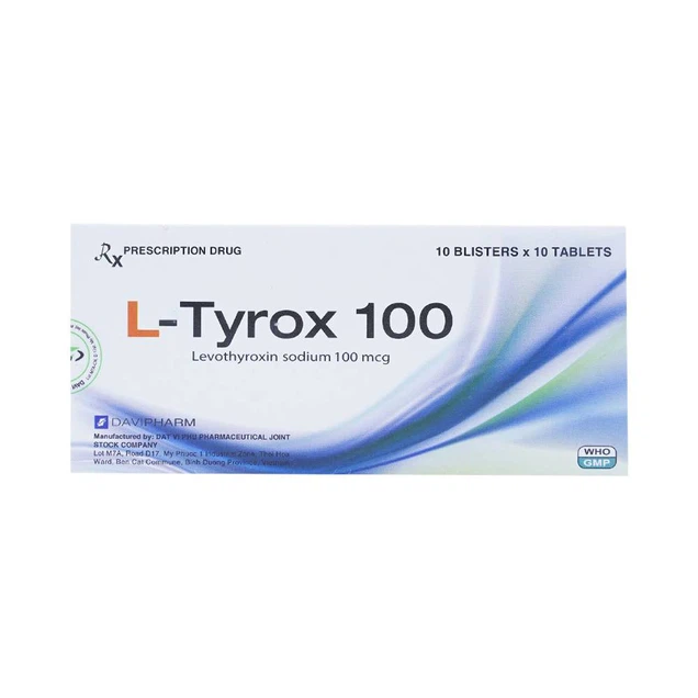 Thuốc L-Tyrox 100mcg Đạt Vi Phú điều trị hội chứng suy giáp (10 vỉ x 10 viên)