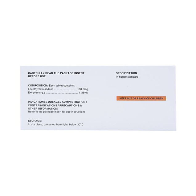Thuốc L-Tyrox 100mcg Đạt Vi Phú điều trị hội chứng suy giáp (10 vỉ x 10 viên)